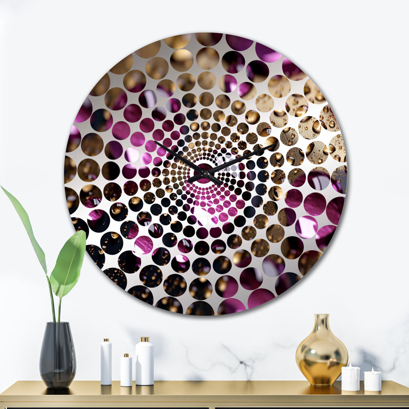 Horloge murale Madiline - Rose, Grand