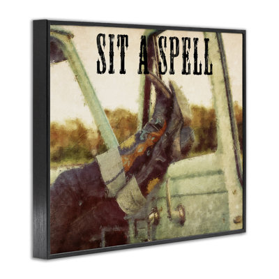 Sit A Spell Cowboy Giclee Art by Sasha