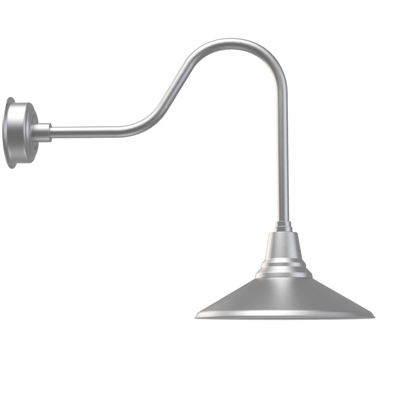 Albali Wall Light, Galvanized Silver, 26.32" H x 16" W x 33" D