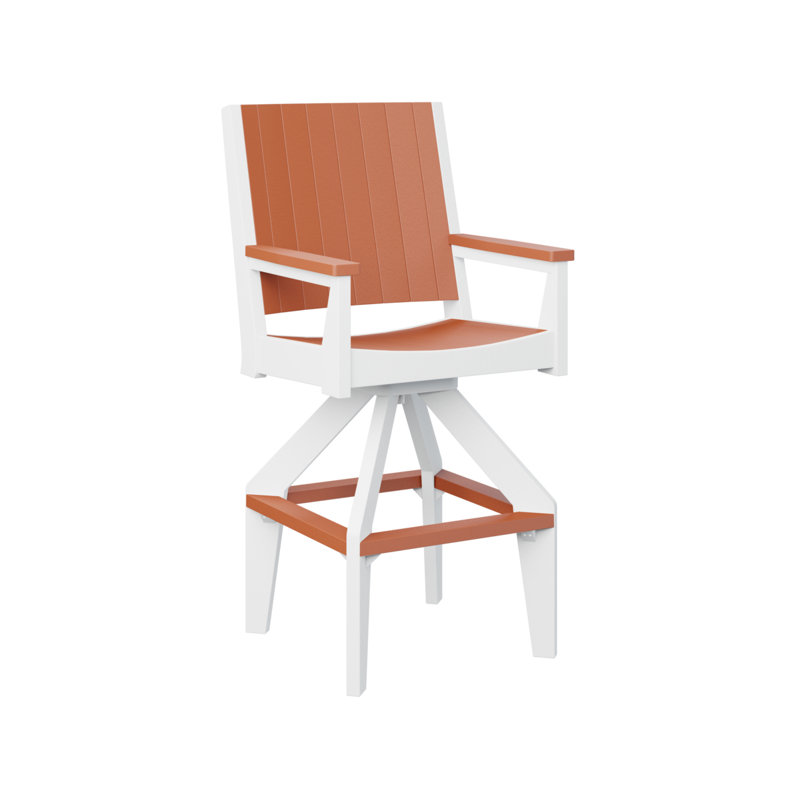 Fauteuil pivotant très grand Berlin, Orange mangue, 28.5"