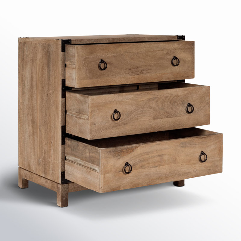 Radcliff 3 Drawer Accent Chest, Light Brown