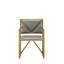 Clover Armchair, Genuine Leather Upholstery and Metal, 22x22x32-1239597618