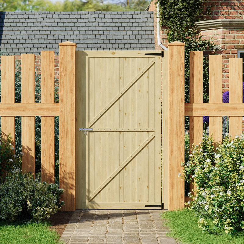 90cm H x 180cm W Wood Fence Panels Included