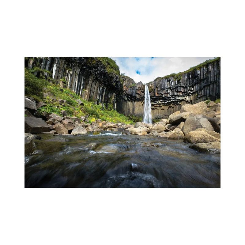 Waterfall, Iceland 1 Piece Wrapped Canvas Wall Art, 30.48 cm H x 45.72 cm W
