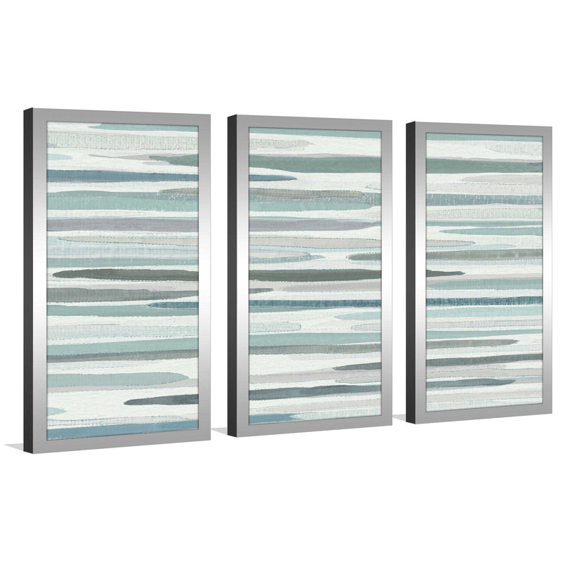 «Wind and Water II» par Susan Jill - reproduction de cadre photo unique de 3 pièces, H 25,5 po x l 40,5 po x P 1 po