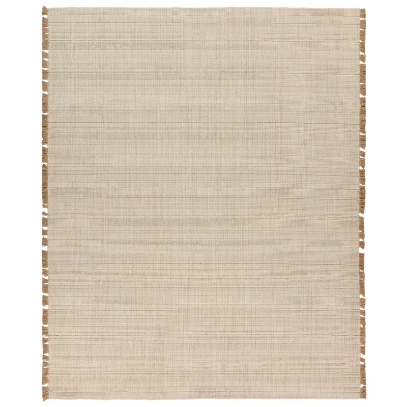 Bandera Handmade Solid Cream/Beige Area Rug (8'X10'), Runner 2'6" x 8'