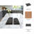 Dubach 18 and 22" Pratt Black Resin Rectangle Trays, 2"H, Abstract Pattern, Set of 2 - 22" x 10" x 2"