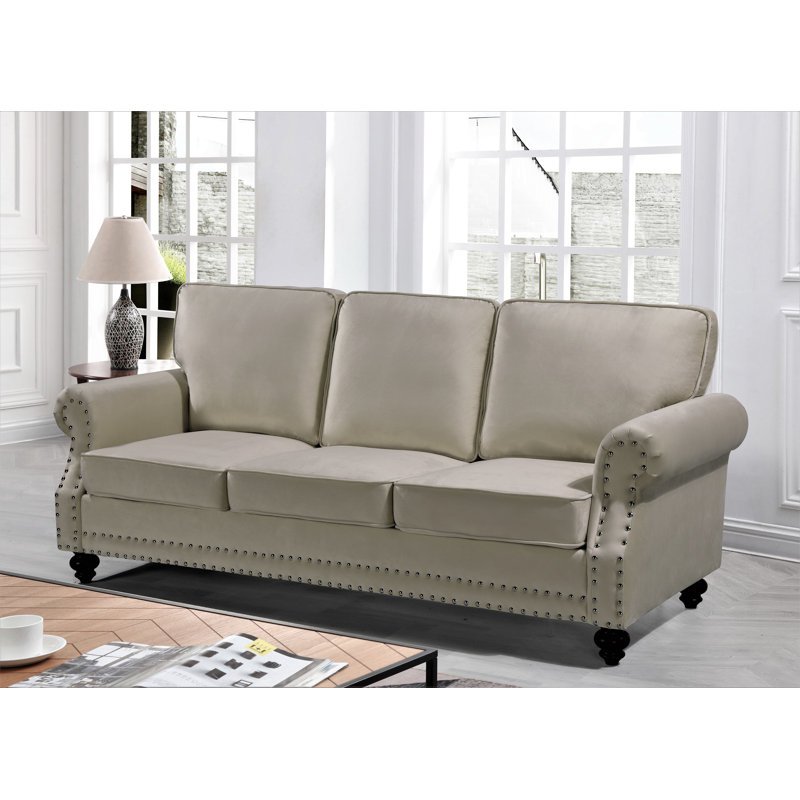 Canapé Keagan, Beige, H 37,4 po x l 85,04 po x P 33,9 po