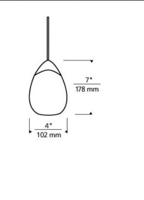 Alina Cable Pendant, Antique Bronze, White, 1 x 6W LED