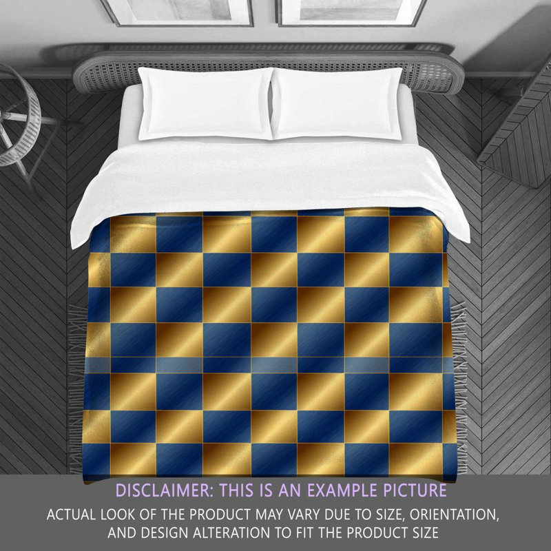 Polyester Checkered Comforter, King Comforter