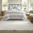 Farmhouse Cotton Oversized Bedding Set, Queen, White/grey