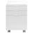 Contemporary Rolling File Cabinet With Glossy White Surface And Functional Storage Coating, Office Drawers, Modern Printer Stand Smooth Working