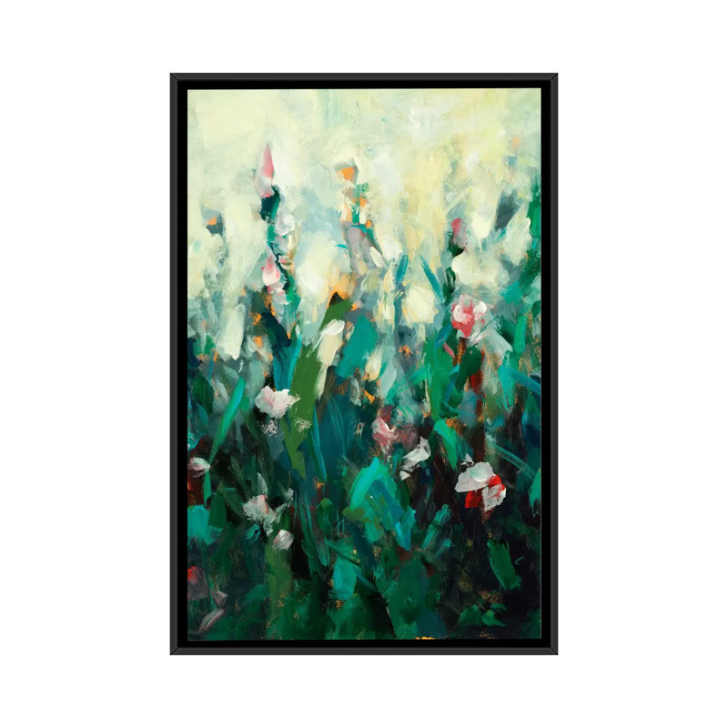 « ode to monet ii », impression sur toile, H 26 po x l 18 po x P 1,5 po, Toile avec cadre noir, Pas de tapis