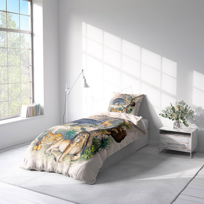 Ensemble de housse de couette et insert 3 pièces en microfibre multicolore