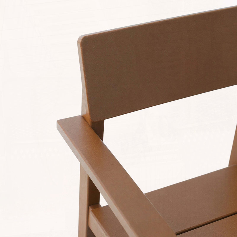Fauteuils de salle à manger d'extérieur en PEHD avec design ergonomique