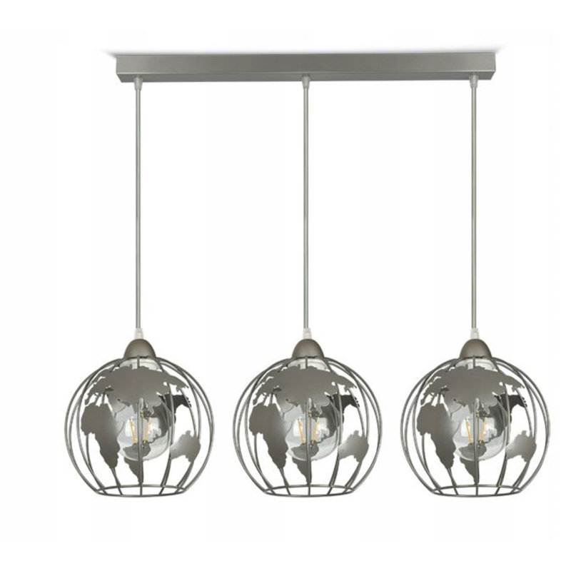 Donata 3 - Light Sphere Pendant, Grey/Brown/Blue, Grey/Brown/Blue