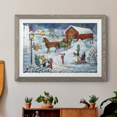 Sleigh Ride - Reproduction d'art graphique sur papier encadré