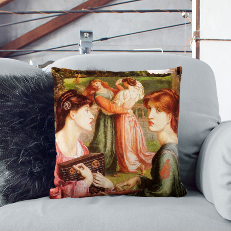 The Brower Meadow Scatter Cushion, 40cm H x 40cm W x 15cm D, Red/Cream