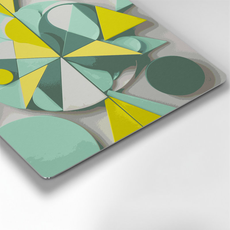 Abstract Shapes 60 Green Metal Wall Art