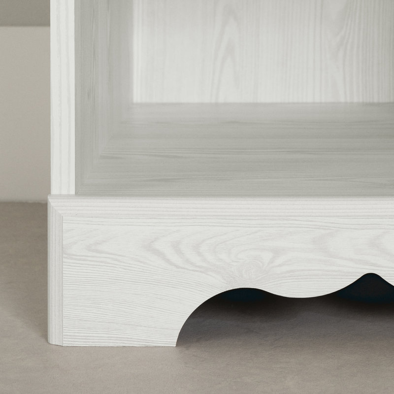White Pine 1-Drawer Nightstand with Open Shelf