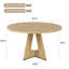 Table de salle à manger ronde pour 4 à 7 personnes, table de cuisine en bois moderne avec base en métal robuste, grande table de salle à manger ronde pour salle à manger, assemblage facile-995522333-995522331