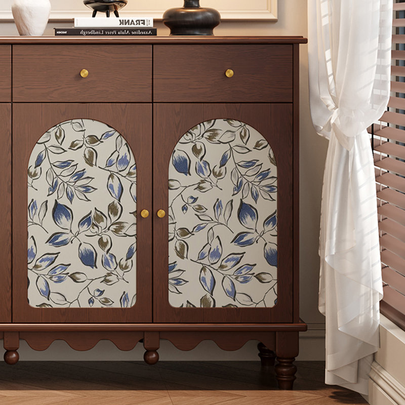 Armoire d'entrée en bois massif avec tiroirs
