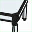 Table basse noire rétro sculptée pour salon - facile à nettoyer, robuste, 48 po x 24 po x 18 po
