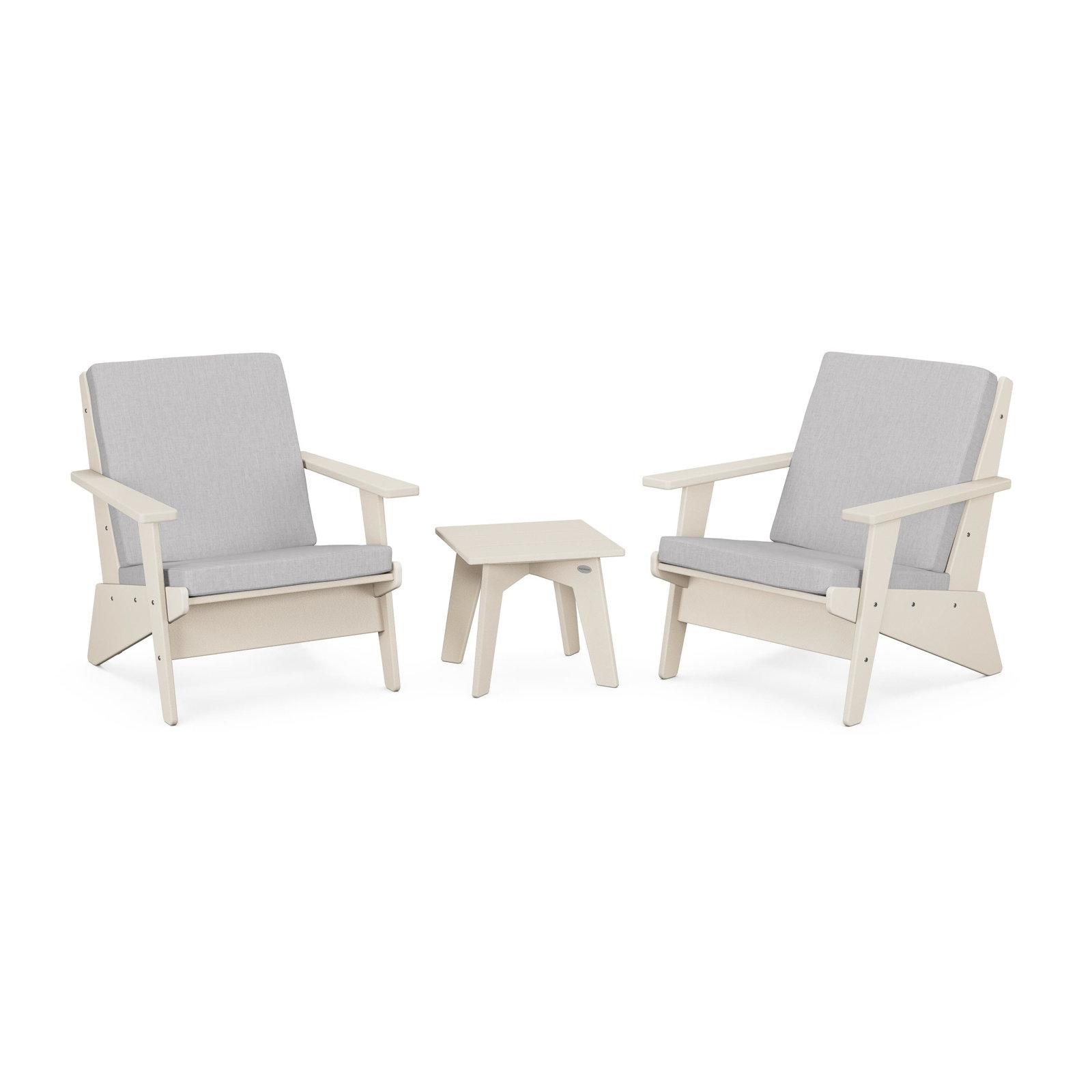 POLYWOOD® Riviera 2-Person Patio Seating Group, Sand, Granite