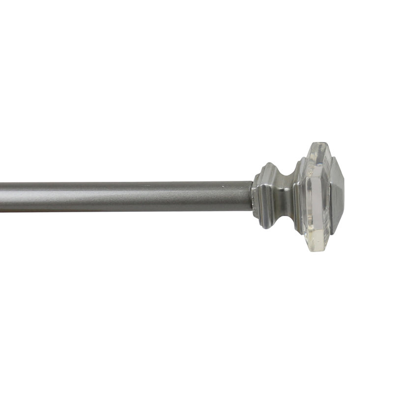 Tringle à rideaux simple Polzin, 0,75 po x l 48 po x P 0,75 po, Étain