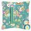 Monogramme initiale cercle cercle intérieur/extérieur Throw Pillow-14982839-14982842