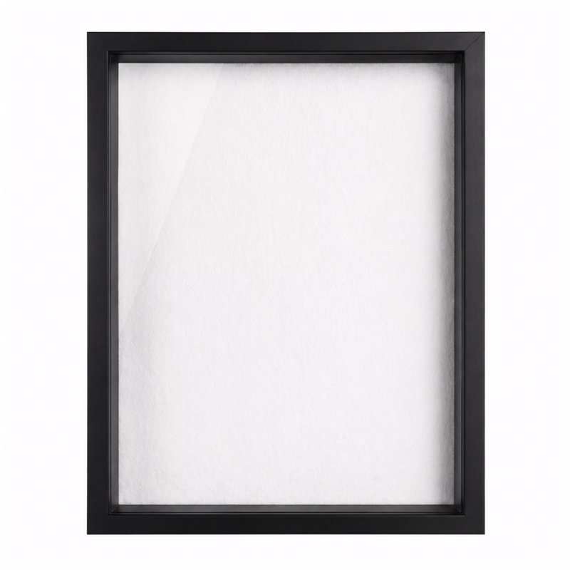 Cadre photo Shadow Box avec panneau de feutre blanc et punaises, Panneau de feutre blanc et punaises, 8 po x 8 po
