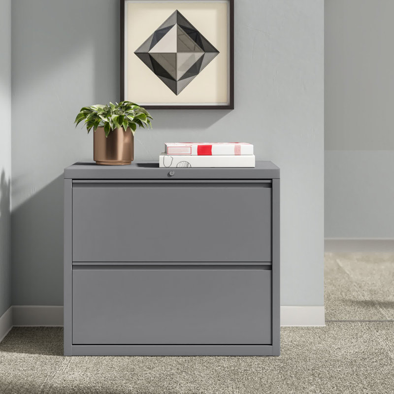 36'' Wide 2 -Drawer Steel File Cabinet, Arctic Silver