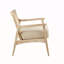Fauteuil d'appoint tissé à panneau en bois