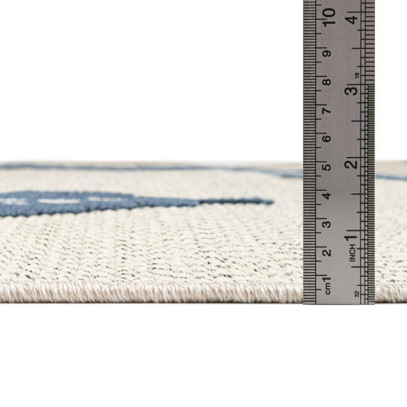Millville Indoor/Outdoor Rug Ivory, Rectangle 2' x 3'