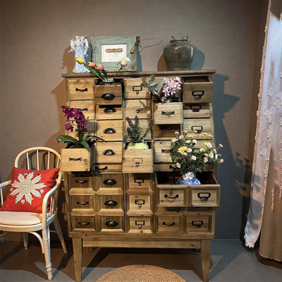 Solid Wood Multi-Drawer Cabinet