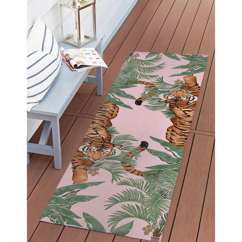 Tapis extérieur Rumble In the Jungle, Tapis de couloir 2 pi 6 po x 8 pi