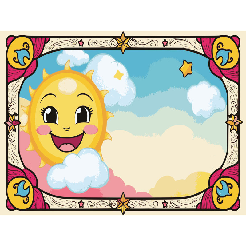 Tapis lavable pour enfant Dakota Fields Sky Clouds_Sky025, Rectangle 4pi x 6 pi