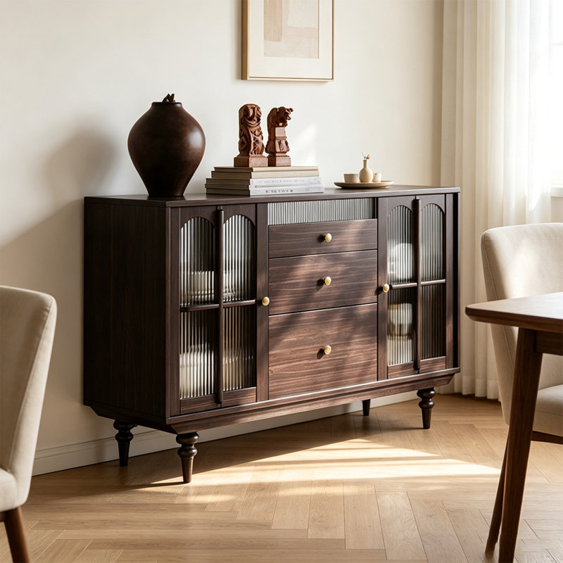 Buffet en bois de noyer massif