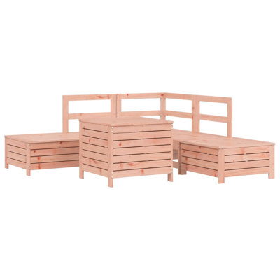 6 Piece Garden Sofa Set Solid Wood Douglas Fir