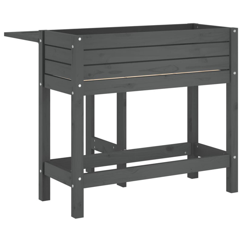 Brenika Elevated Planter, Grey/Brown/Blue