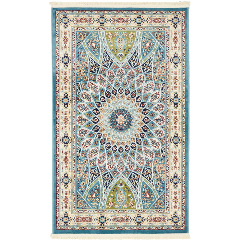 Jackson Oriental Indoor Rug, Rectangle 3'1" x 5'3", Blue