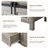  60" Farmhouse Sideboard with Sliding Barn Doors & 4 Drawers, Rustic Gray-982677367