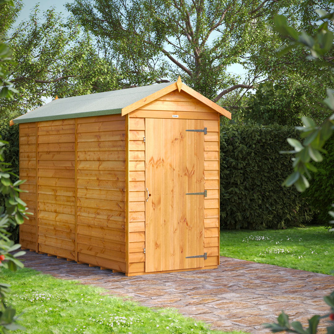 Powersheds 10 x 4ft Timber Overlap Windowless Apex Garden Shed