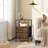 Side Table With Charging Station, Bedside Table With 2 USB Ports And Outlet, End Table With 2 Fabric Drawers, Sofa Side Table, Nightstand For Small Spaces
