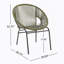 Chaise d'extérieur en osier vert, ensemble de 2-583064710