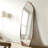 American-Style Vintage Pine Frame Irregular-Shaped Full-Length Mirror-563782320