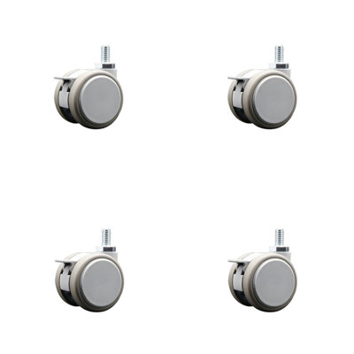 2 Inch MRI Safe Casters with Brakes – 3/8 Inch Threaded Stem – Set of 4 – SCC