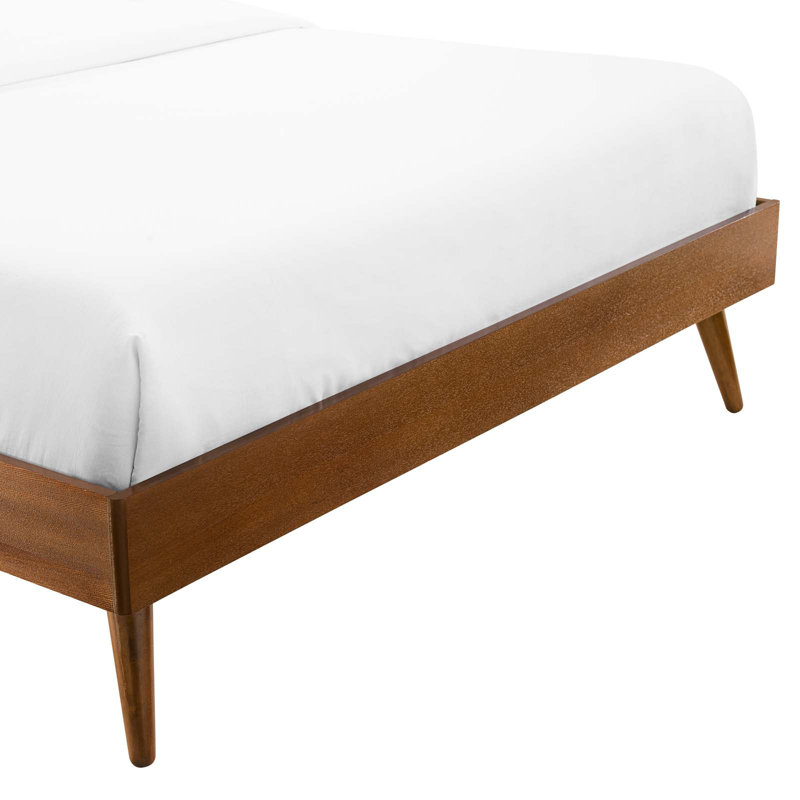 Margo Wood Platform Bed Frame, Walnut, Queen