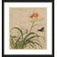 Daylilies and Butterflies by Yu Zhi - Single Picture Frame Print on Paper-406510492