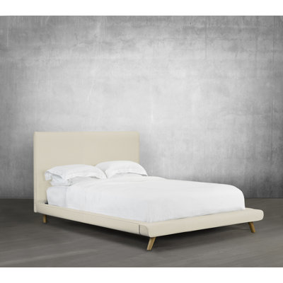 Lit plateforme en tissu d’ameublement